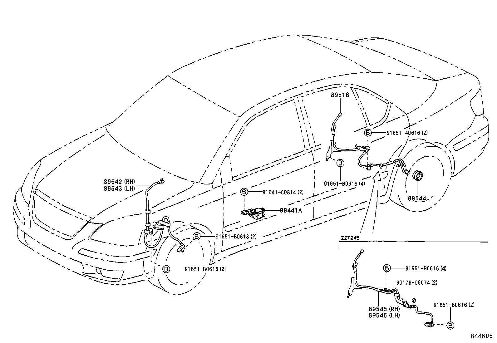 89516-32041 WIRE, SKID CONTROL SENSOR product image