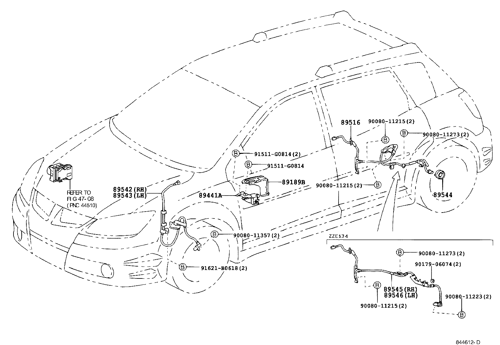 Toyota 88263-08010 RELAY, SKID CONTROL