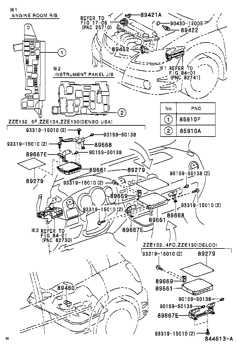 Toyota 89668-01010 BRACKET, ENGINE CONTROL COMPUTER, NO.2
