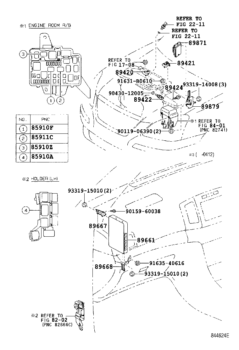 89668-21040 BRACKET, ENGINE CONTROL COMPUTER, NO.2 product image