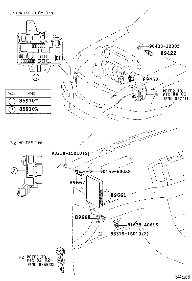 89668-21040 BRACKET, ENGINE CONTROL COMPUTER, NO.2 product image