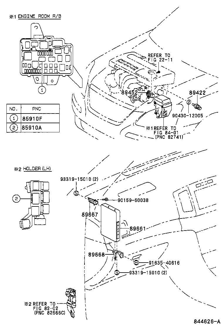 89668-21040 BRACKET, ENGINE CONTROL COMPUTER, NO.2 product image