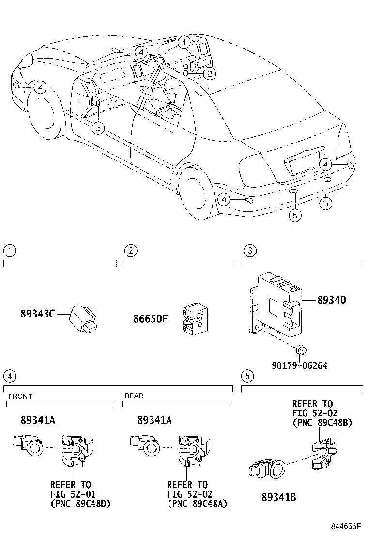 89341-33020 SENSOR, ULTRASONIC, NO.2 product image