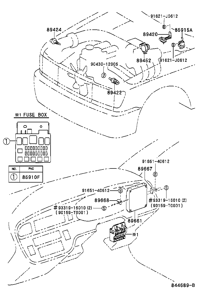 89667-38030 BRACKET, ENGINE CONTROL COMPUTER product image