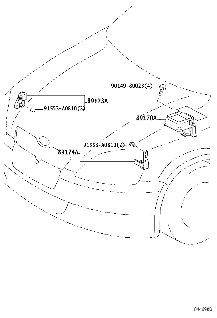 89170-52320 COMPUTER ASSY, AIR BAG product image