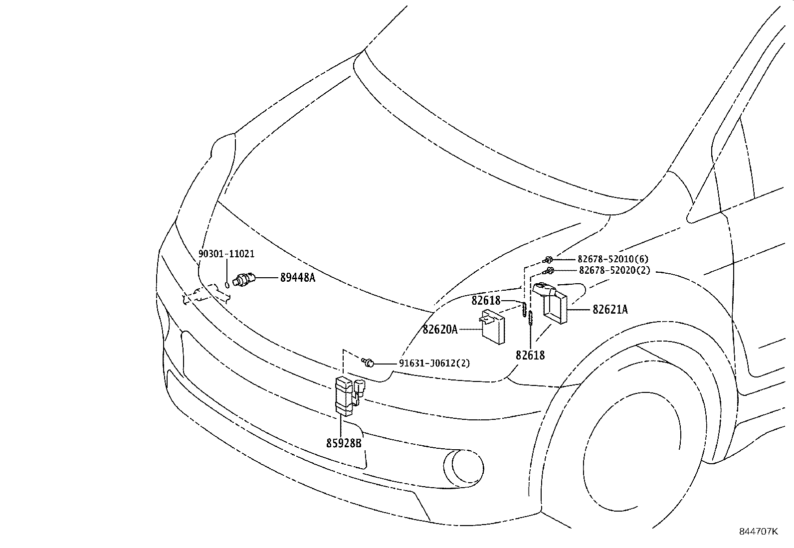 84040-52011 MASTER SWITCH ASSY, POWER WINDOW REGULATOR product image