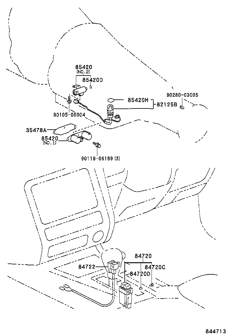 84722-30240 SWITCH, TRANSMISSION CONTROL product image