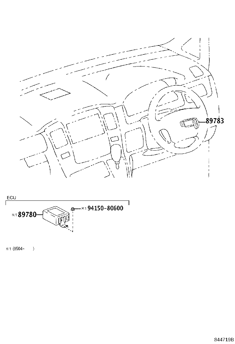 89780-58030 COMPUTER ASSY, TRANSPONDER KEY product image