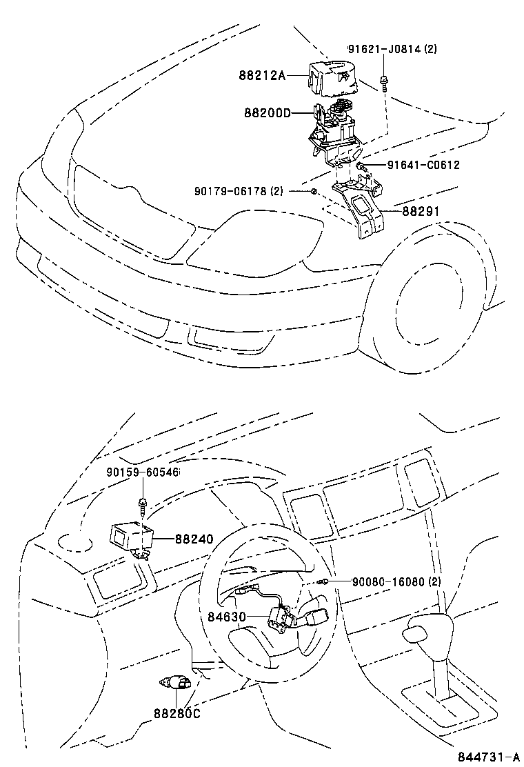 Toyota 84630-02041 SWITCH ASSY, CRUISE CONTROL MAIN