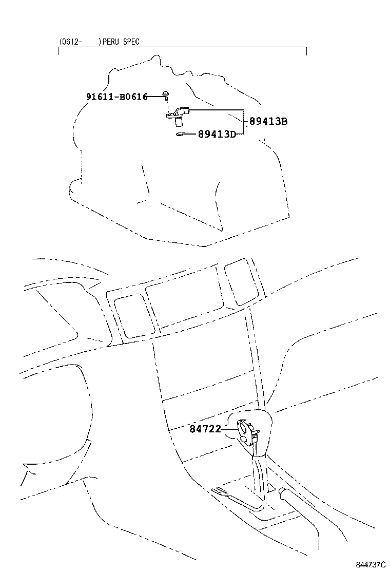 84722-02050-B1 SWITCH, TRANSMISSION CONTROL product image