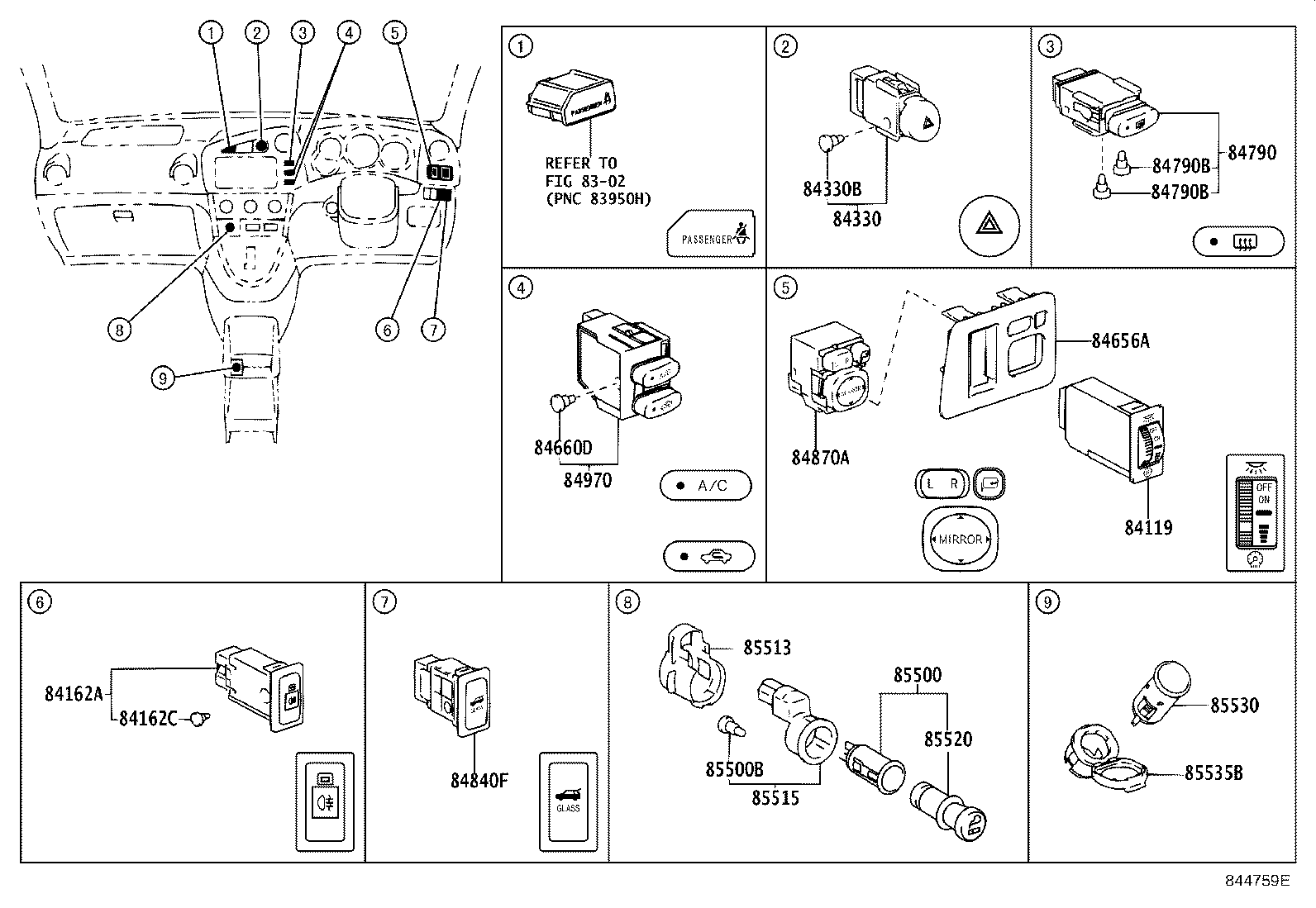 82730-01010 BLOCK ASSY, INSTRUMENT PANEL JUNCTION product image