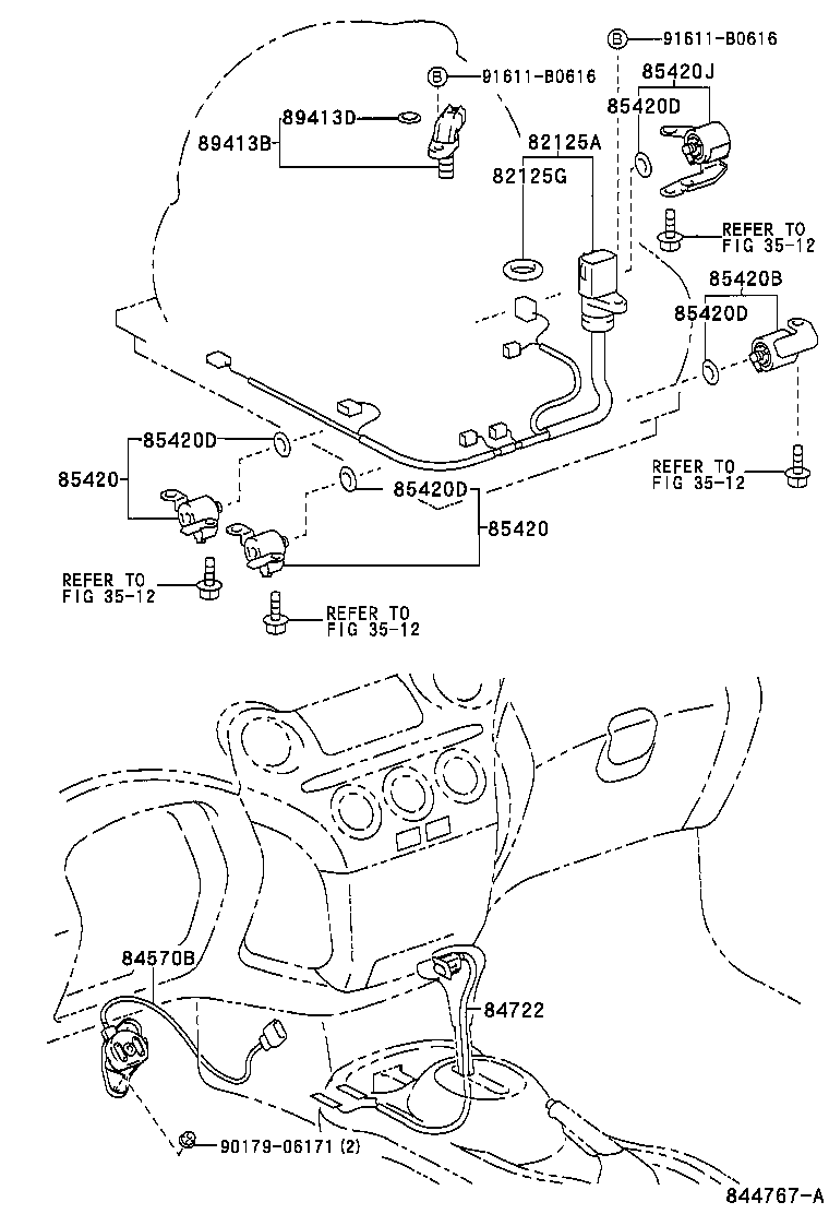 Toyota 84722-52070-B2 SWITCH, TRANSMISSION CONTROL