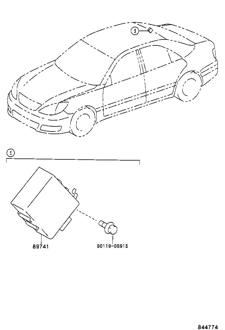 89741-33430 RECEIVER, DOOR CONTROL product image