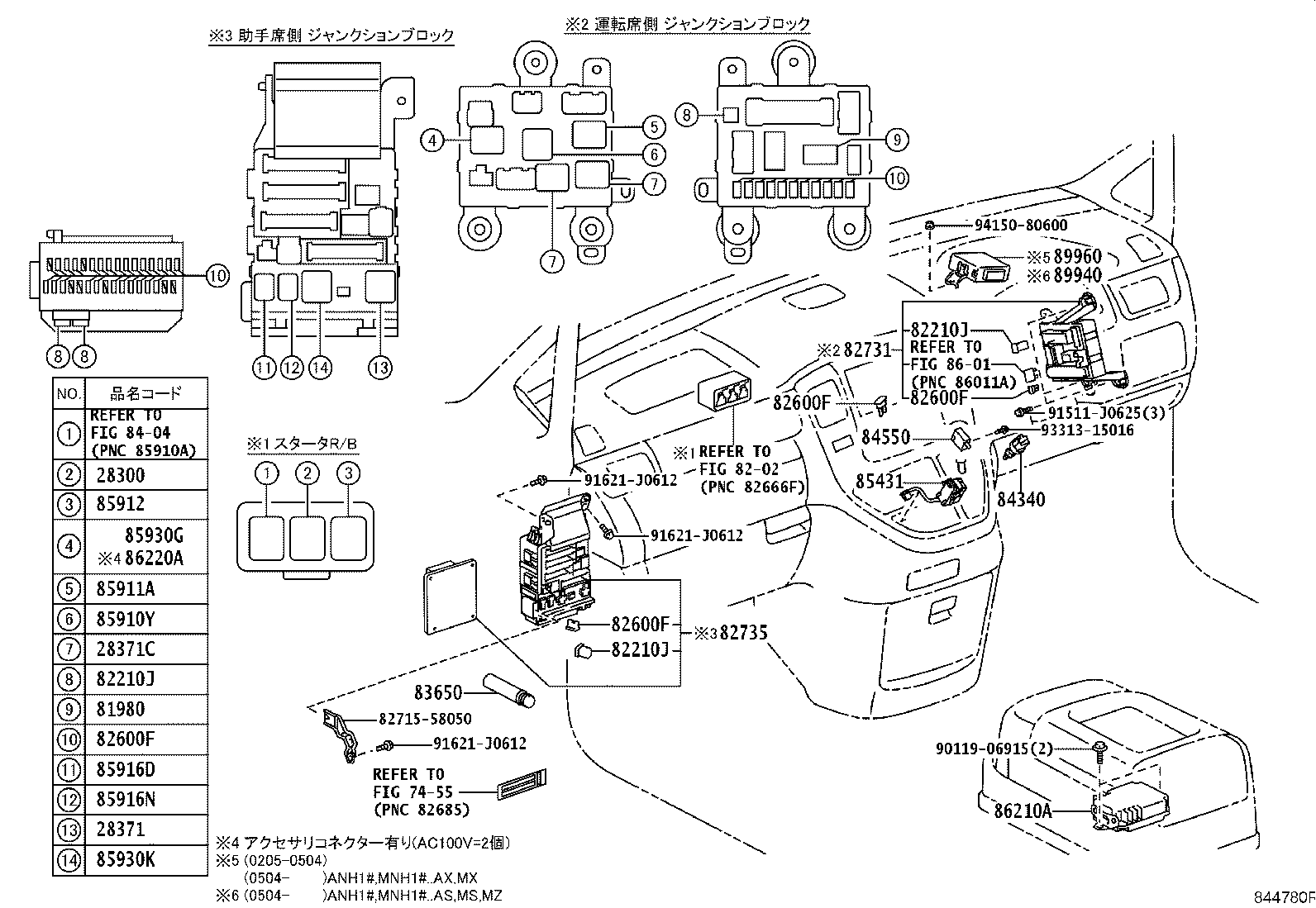 82660-58010 BLOCK ASSY, RELAY product image