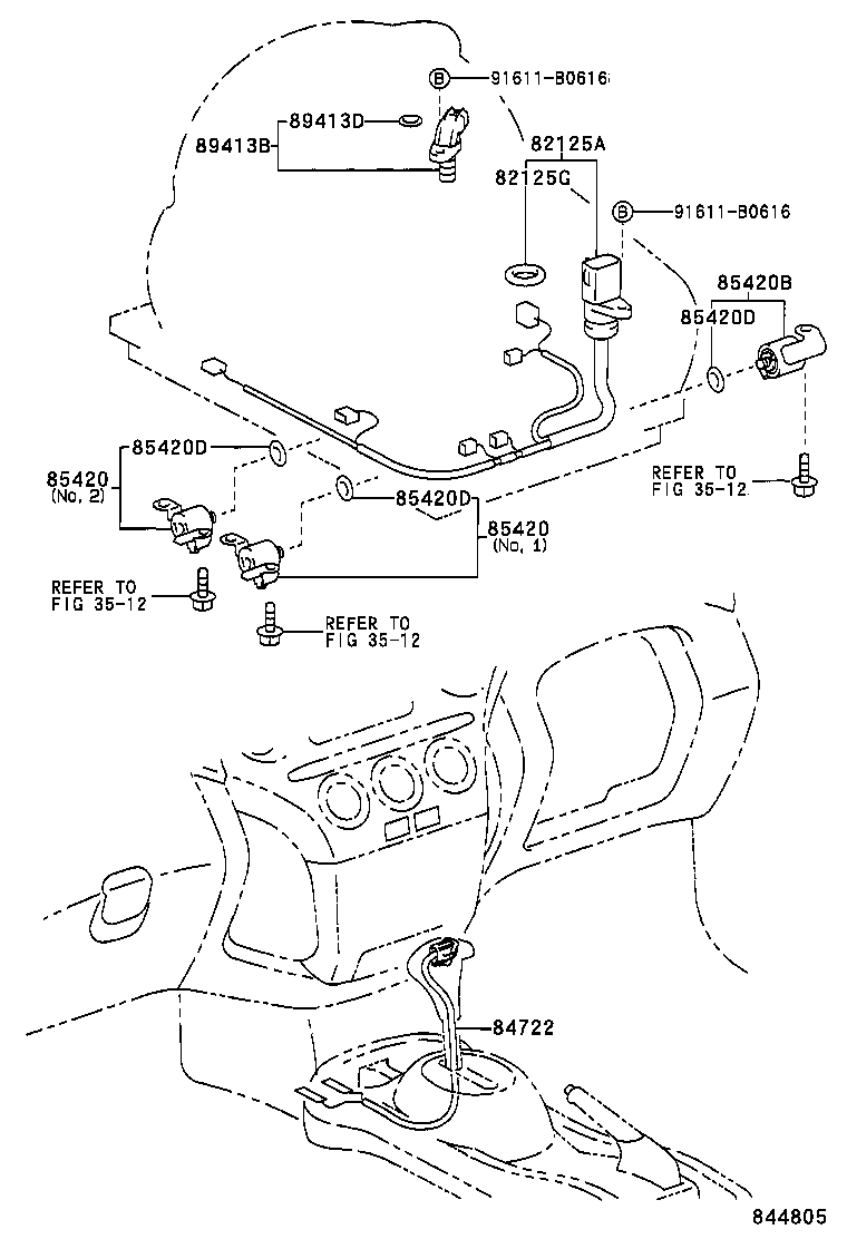 84722-52070-B3 SWITCH, TRANSMISSION CONTROL product image