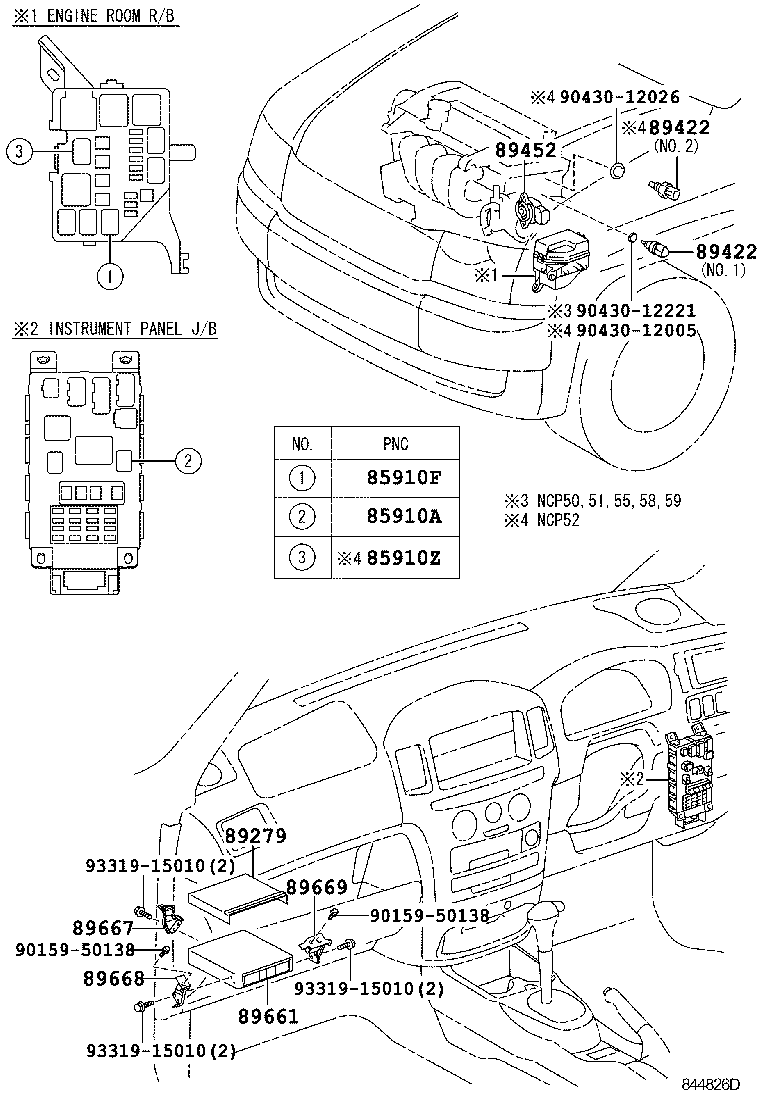 89667-52170 BRACKET, ENGINE CONTROL COMPUTER product image