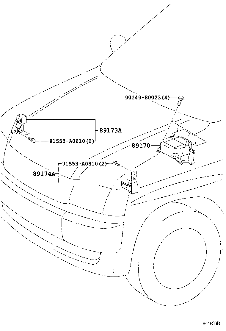 89170-52200 SENSOR ASSY, AIR BAG product image