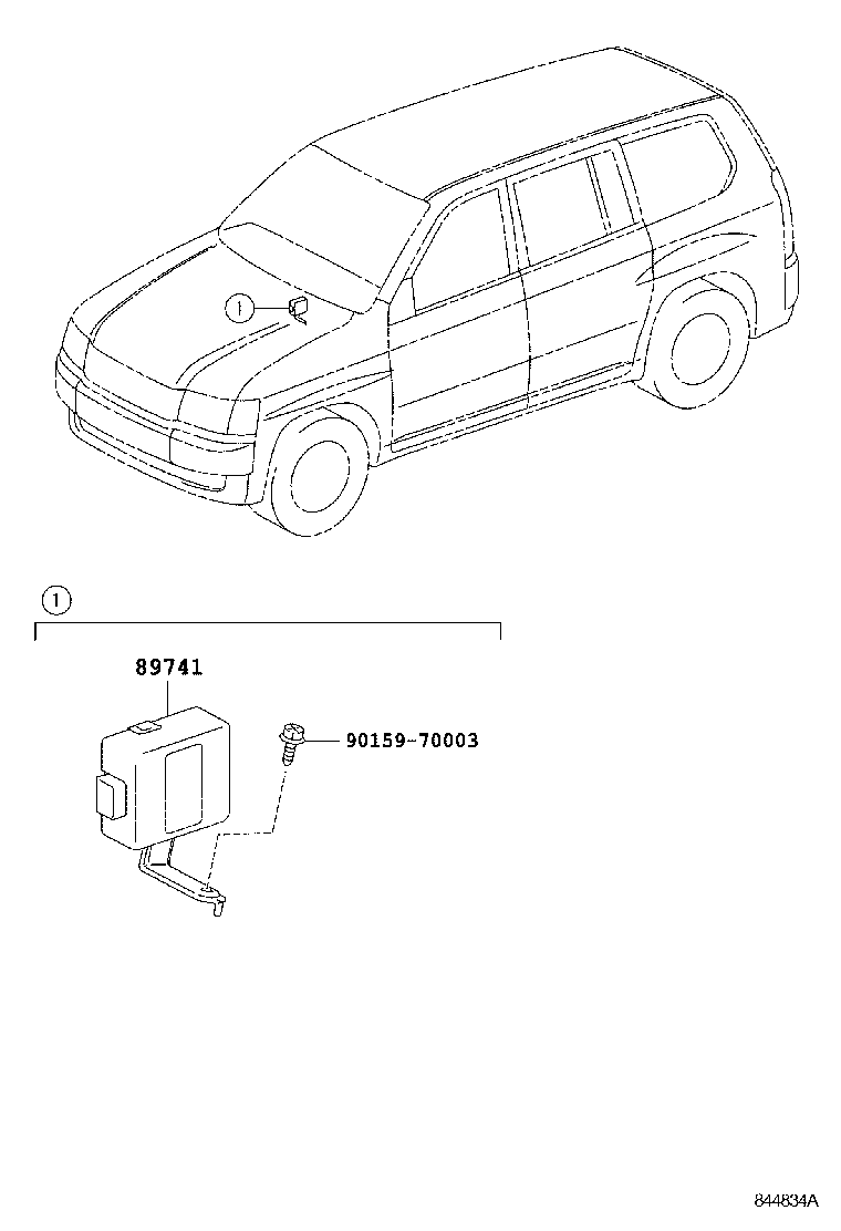 89741-52100 RECEIVER, DOOR CONTROL product image