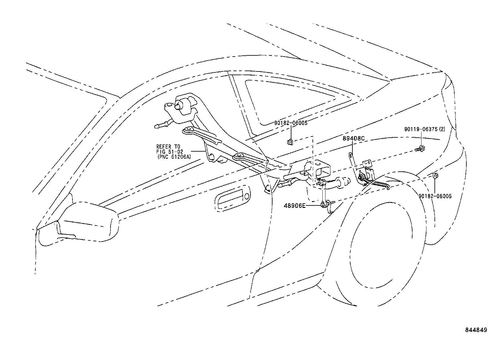 89408-20020 SENSOR SUB-ASSY, HEIGHT CONTROL, REAR LH product image