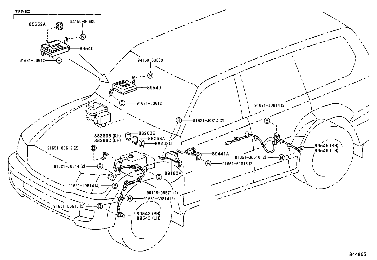89180-60060 SENSOR, YAWRATE product image