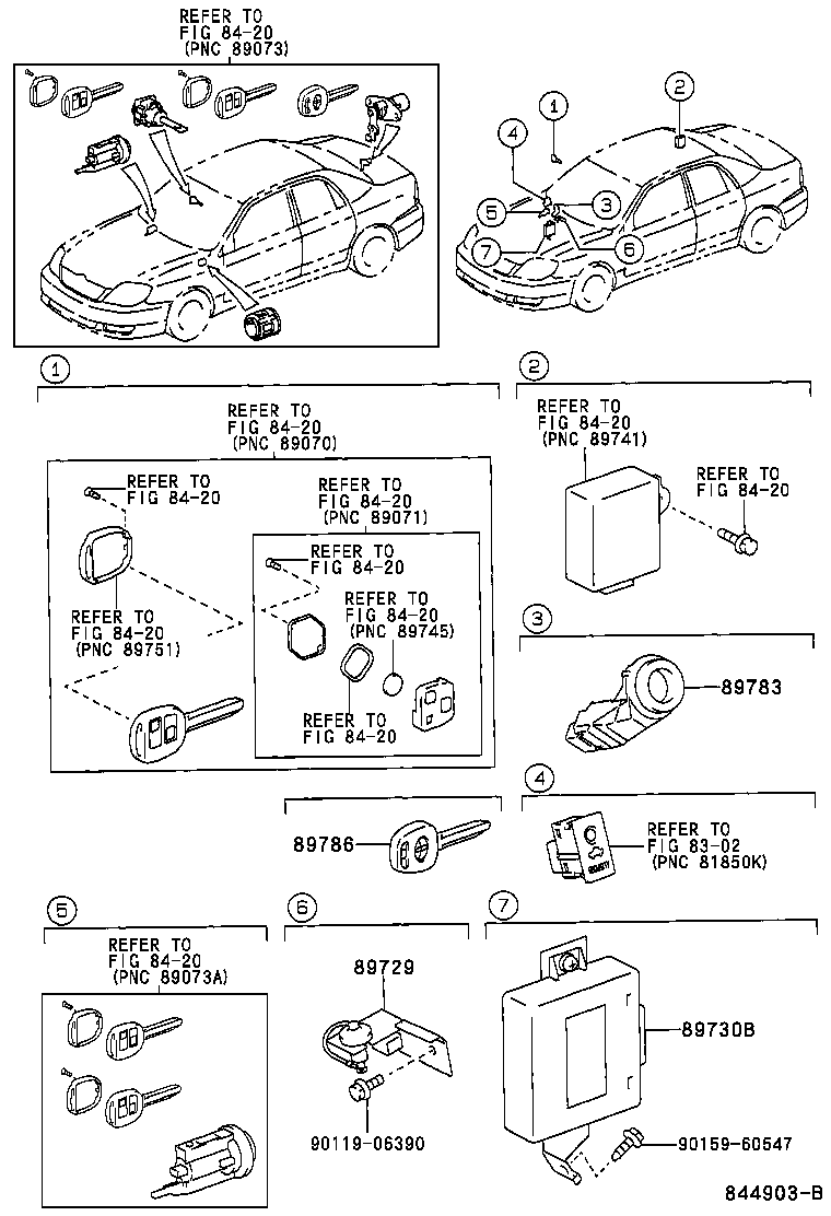 84243-02020 SWITCH, THEFT WARNING COURTESY product image