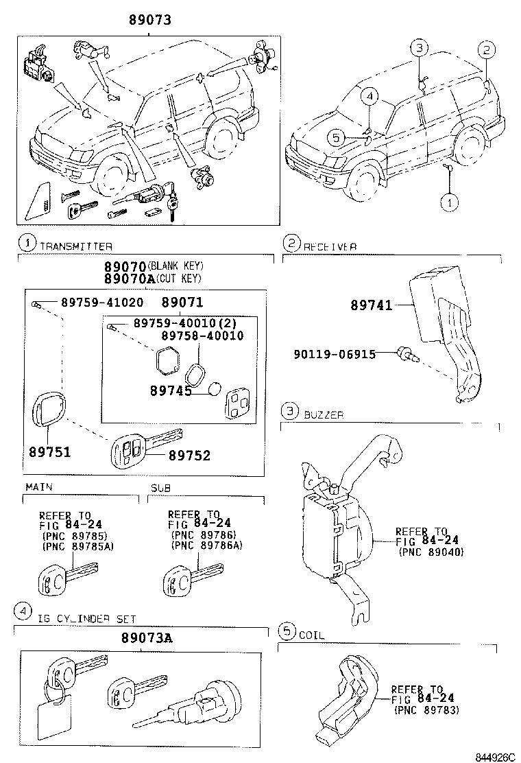 89741-60232 RECEIVER, DOOR CONTROL product image