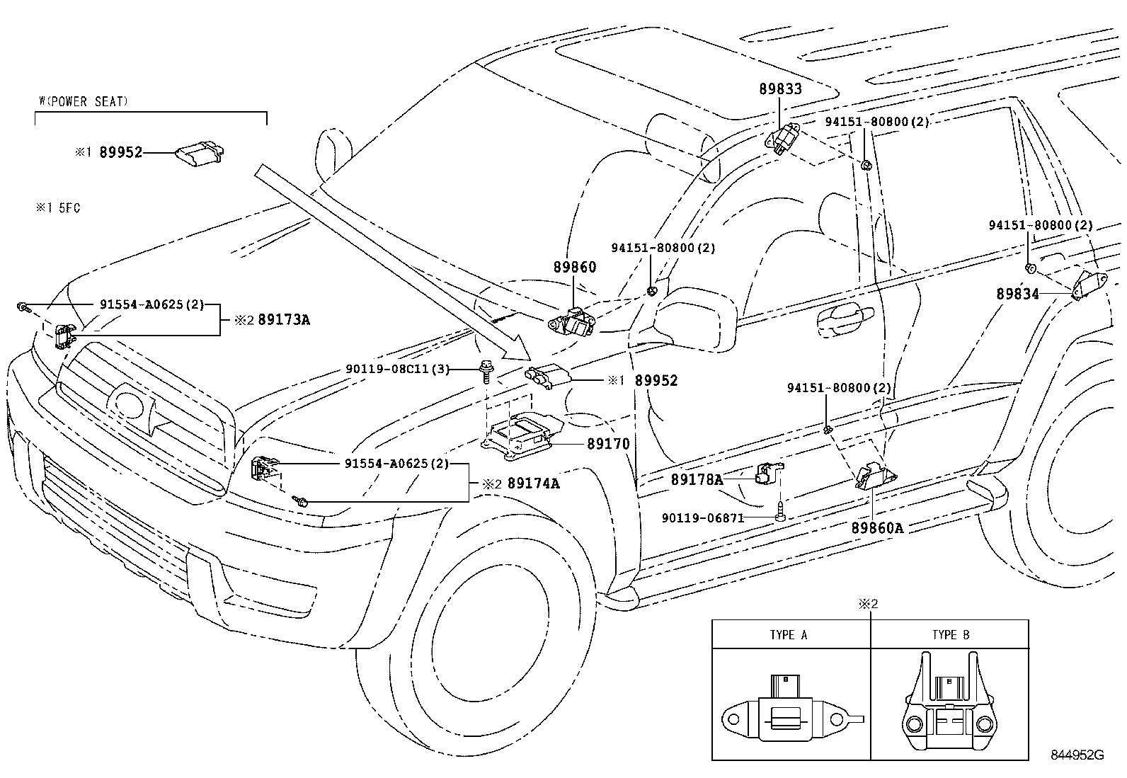 89170-35190 SENSOR ASSY, AIR BAG product image