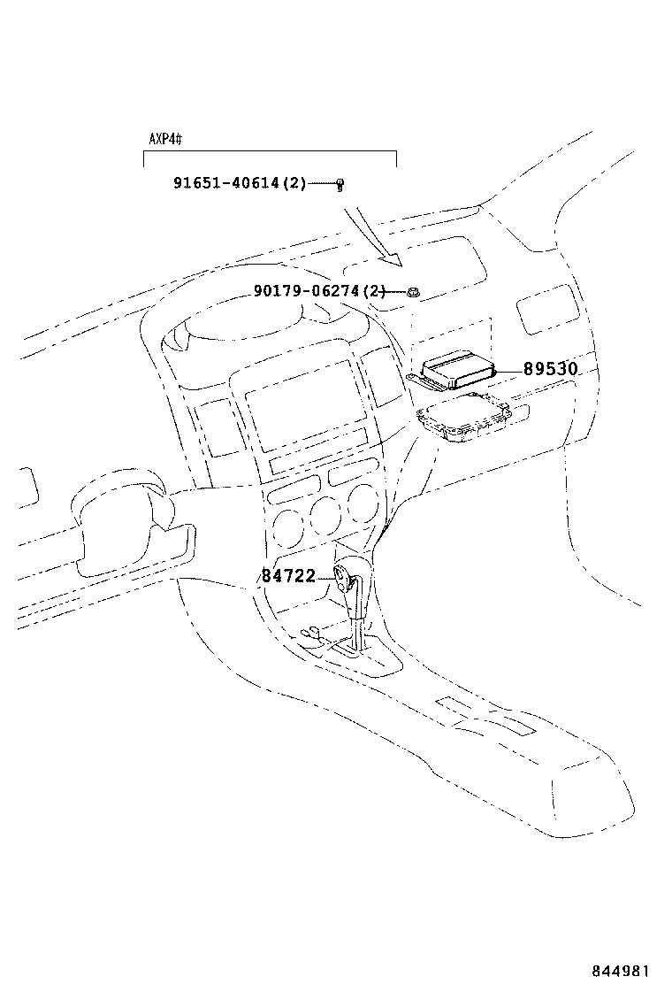 84722-0D020 SWITCH, TRANSMISSION CONTROL product image