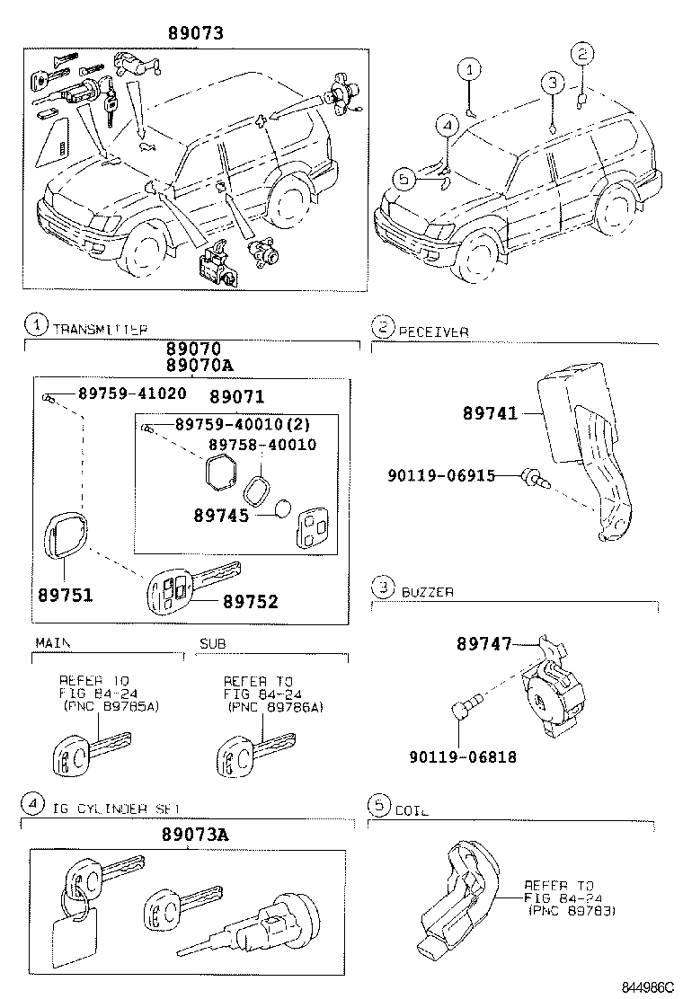89071-60180 MODULE SET, TRANSMITTER SUB-ASSY, DOOR CONTROL product image