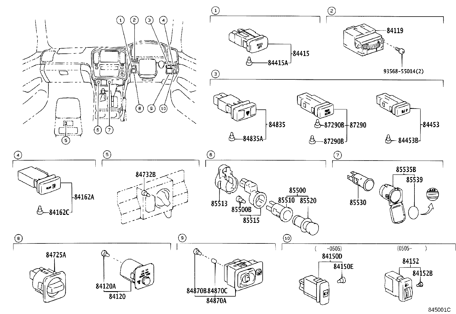 82740-60030 BLOCK ASSY, ENGINE ROOM RELAY product image