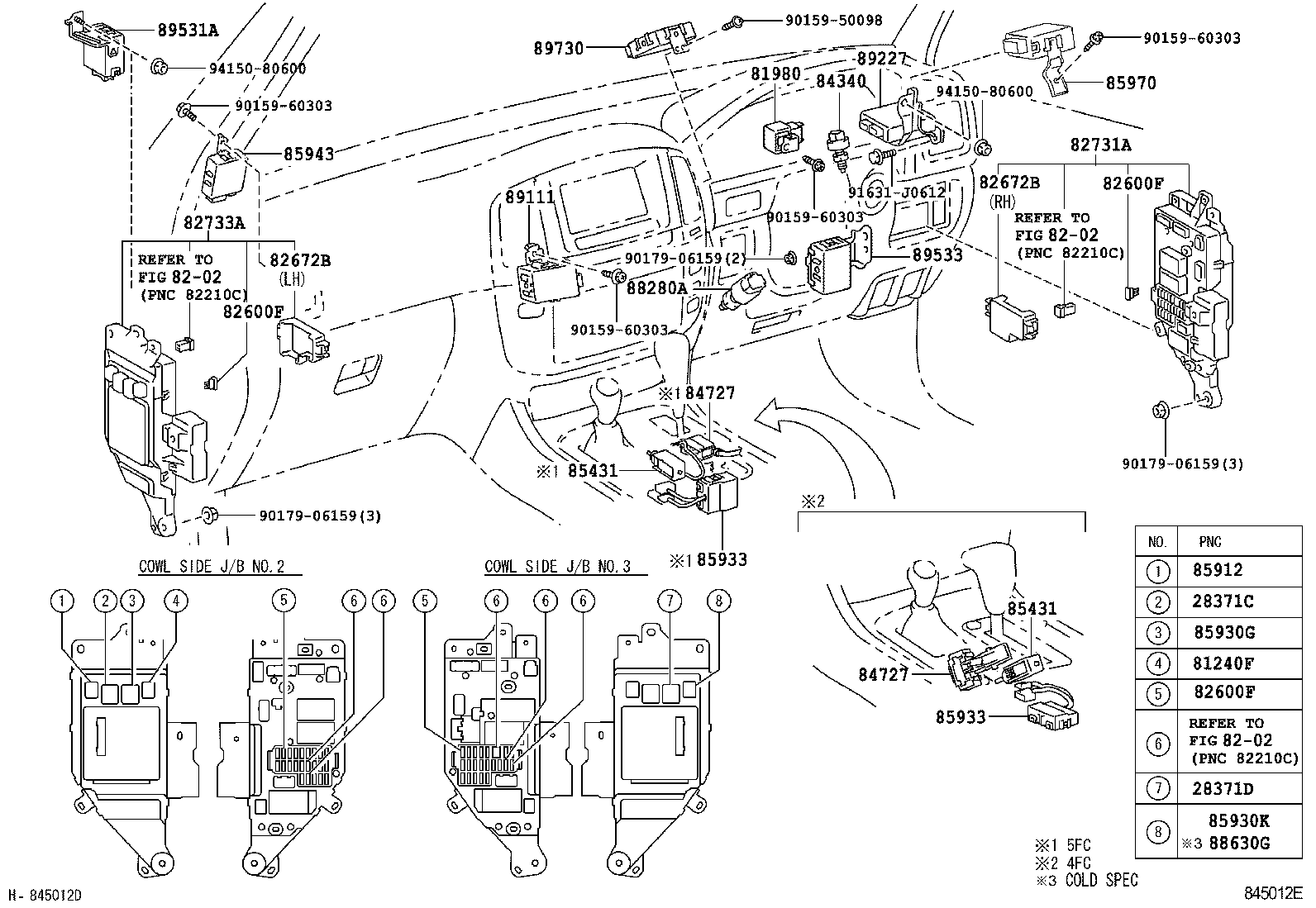 84165-60040 SWITCH, REAR FOG LAMP product image