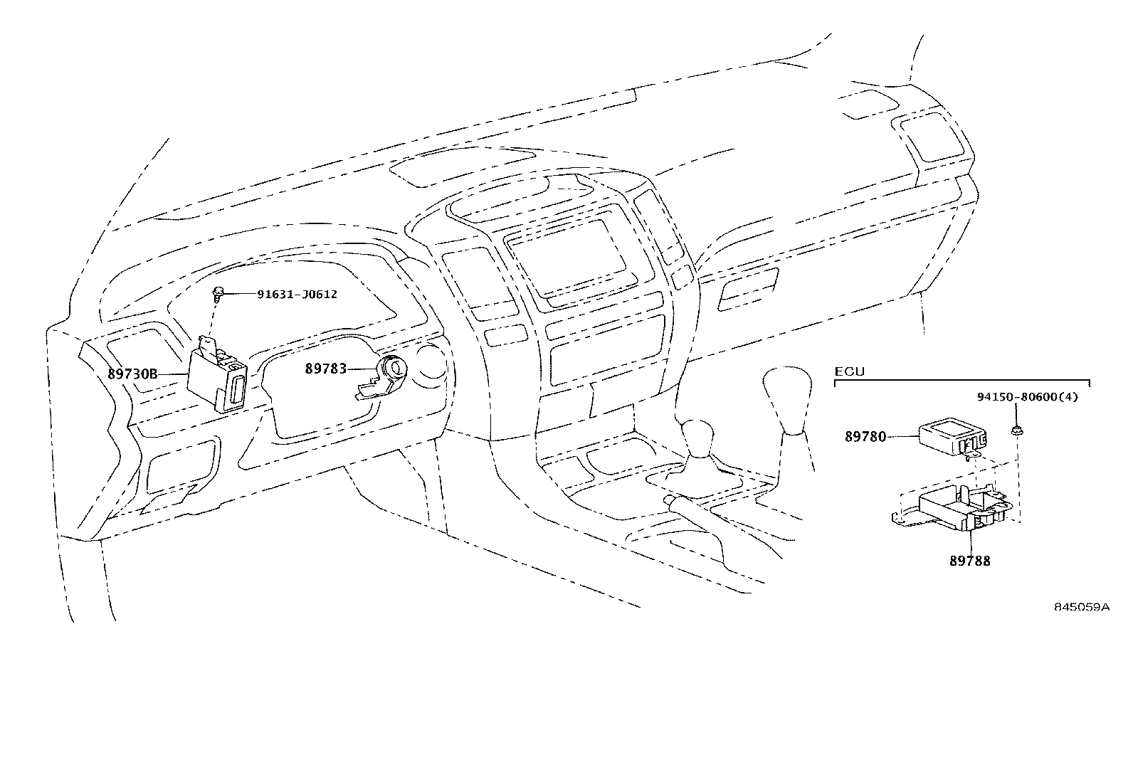89780-60360 COMPUTER ASSY, TRANSPONDER KEY product image
