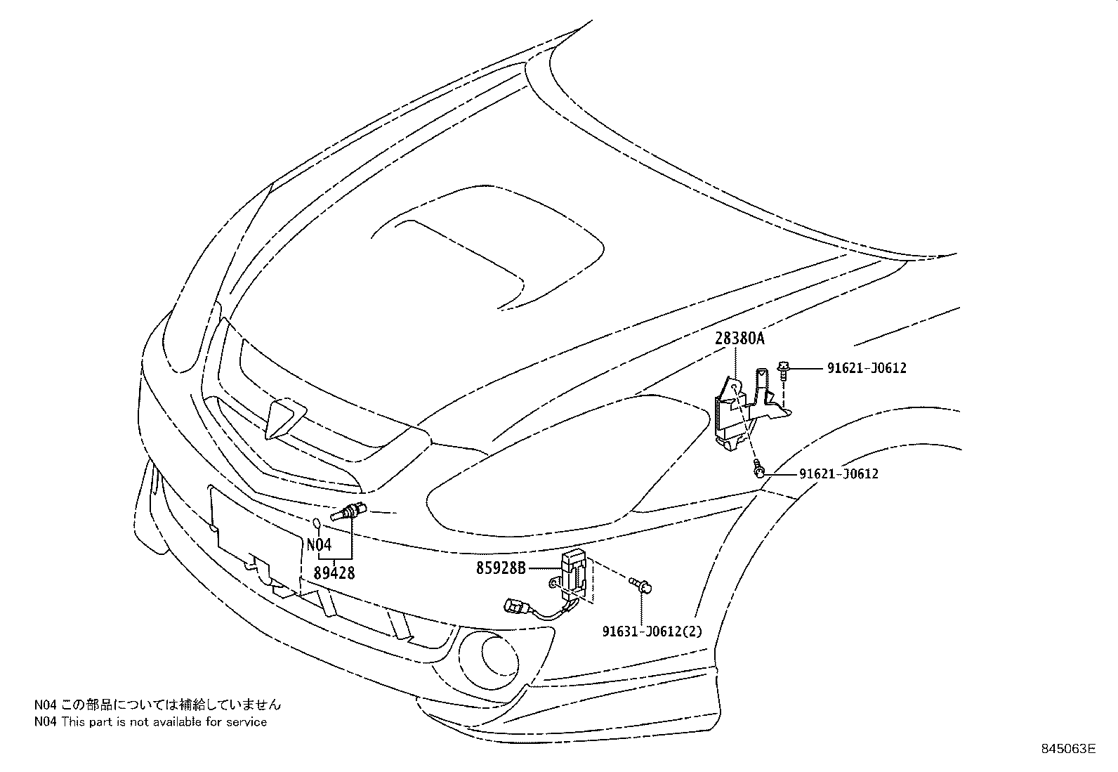 84152-21020 SWITCH, HEADLAMP LEVELING product image