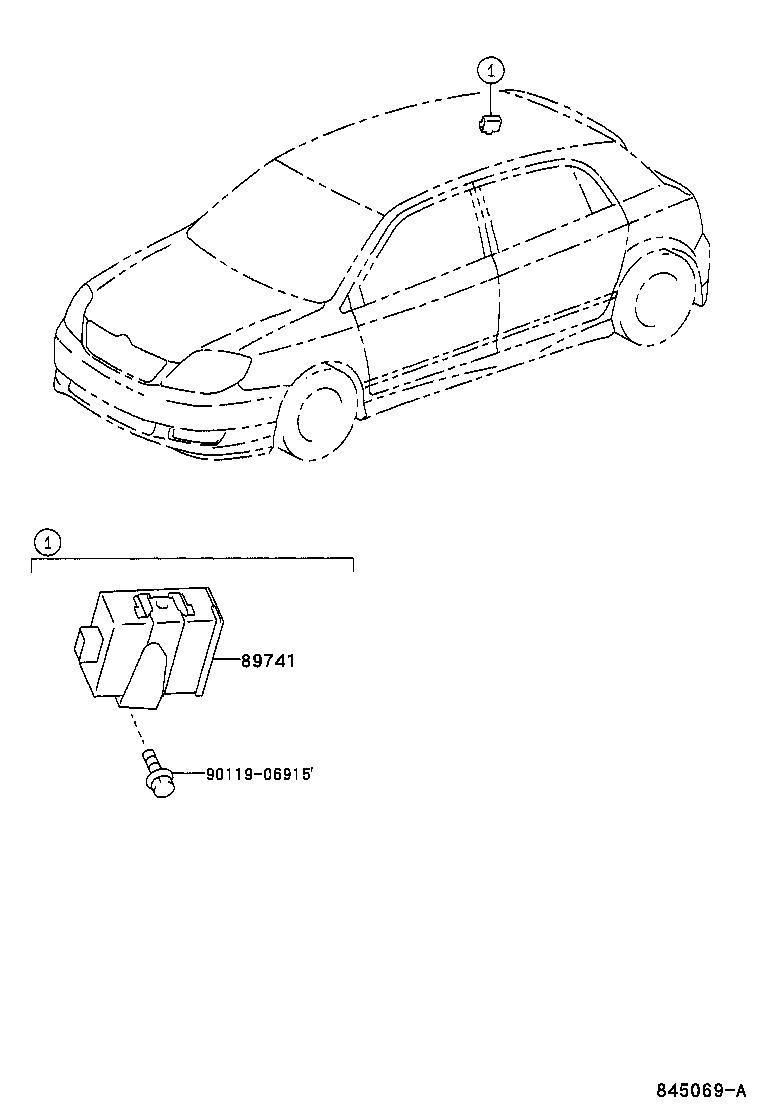 89741-02050 RECEIVER, DOOR CONTROL product image