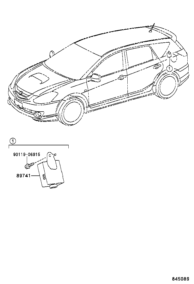 89741-21020 RECEIVER, DOOR CONTROL product image