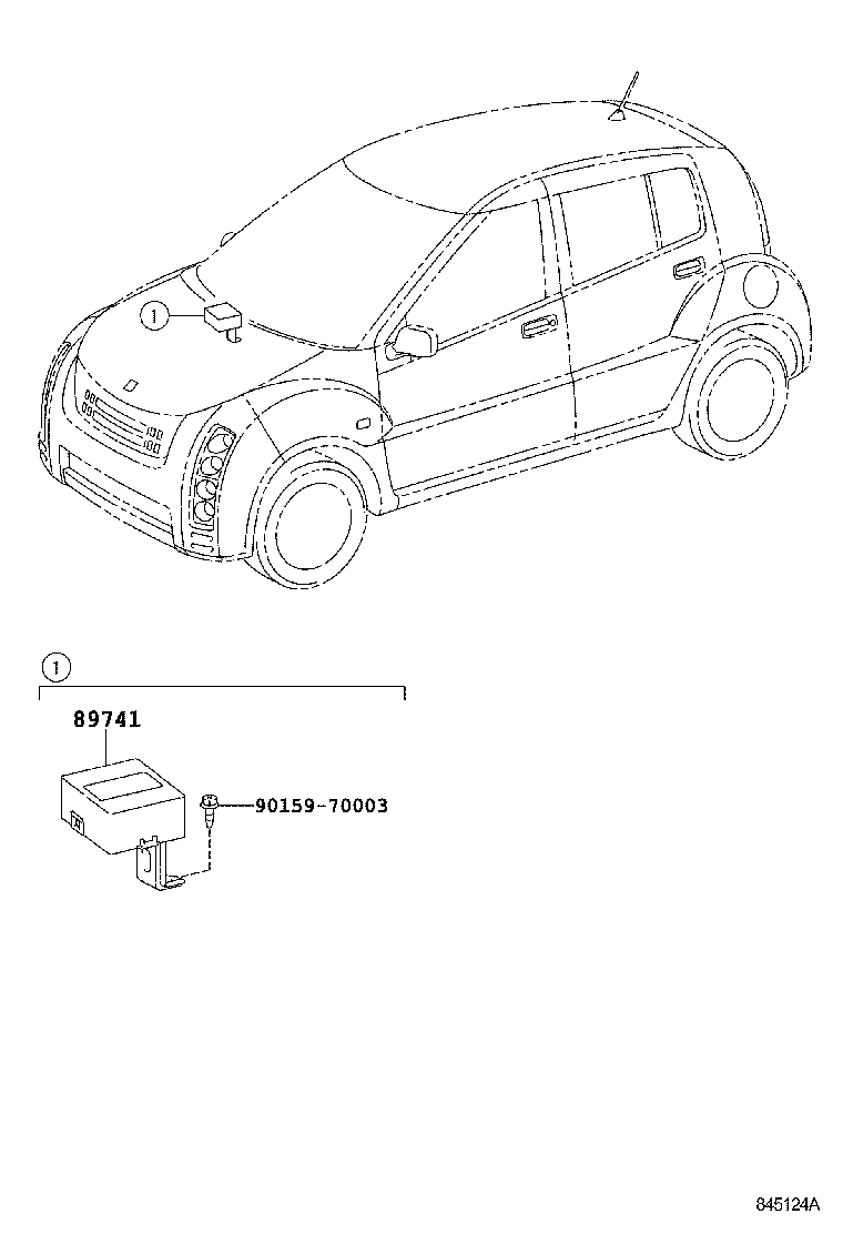 89741-52150 RECEIVER, DOOR CONTROL product image