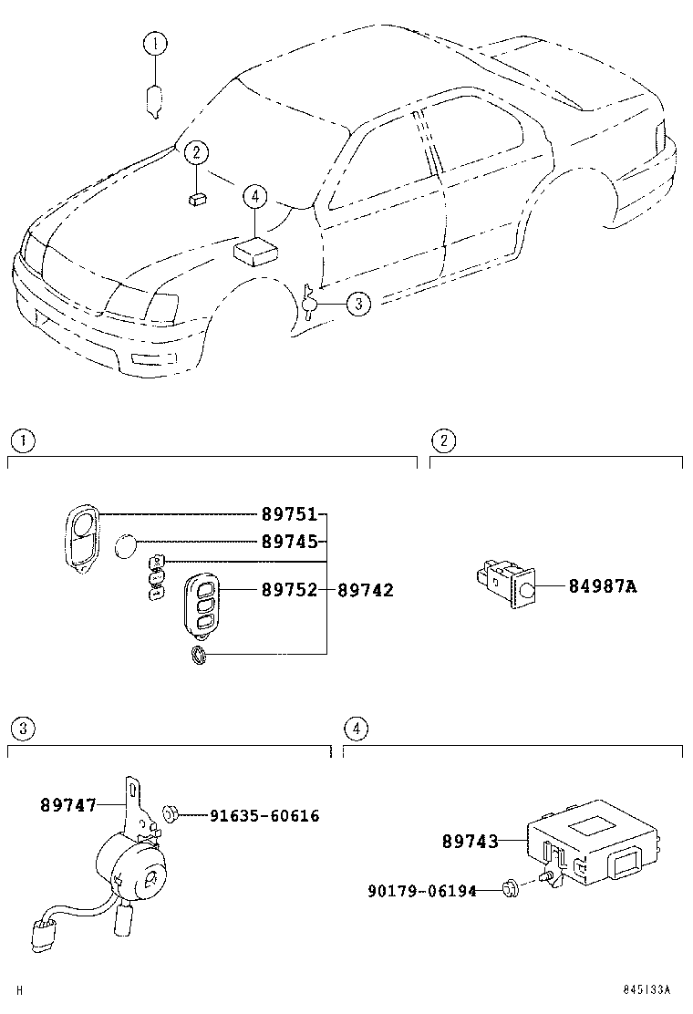 89073-50250 IGN CYLINDER SET LOCK W/TRANSMITTER HOUSING (CUT KEY) product image