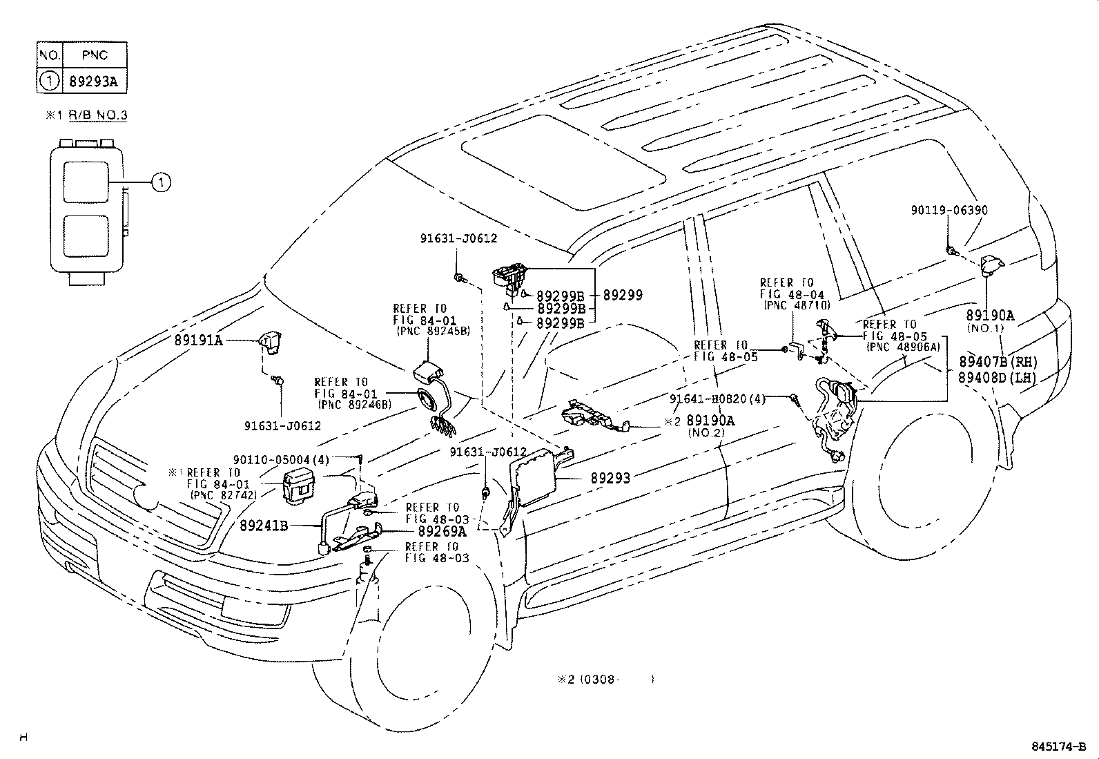 Toyota 89190-60010 SENSOR ASSY, ACCELERATION