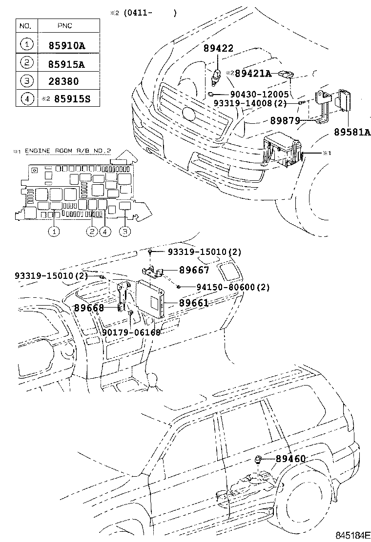 Toyota 89661-60E41 COMPUTER, ENGINE CONTROL