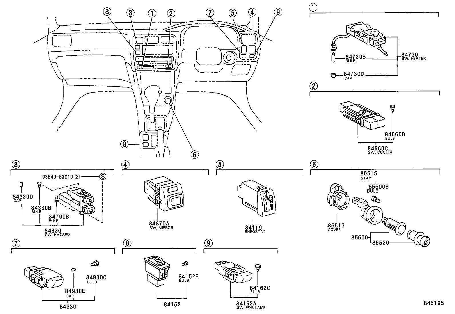 28610-64120 RELAY ASSY, GLOW PLUG product image