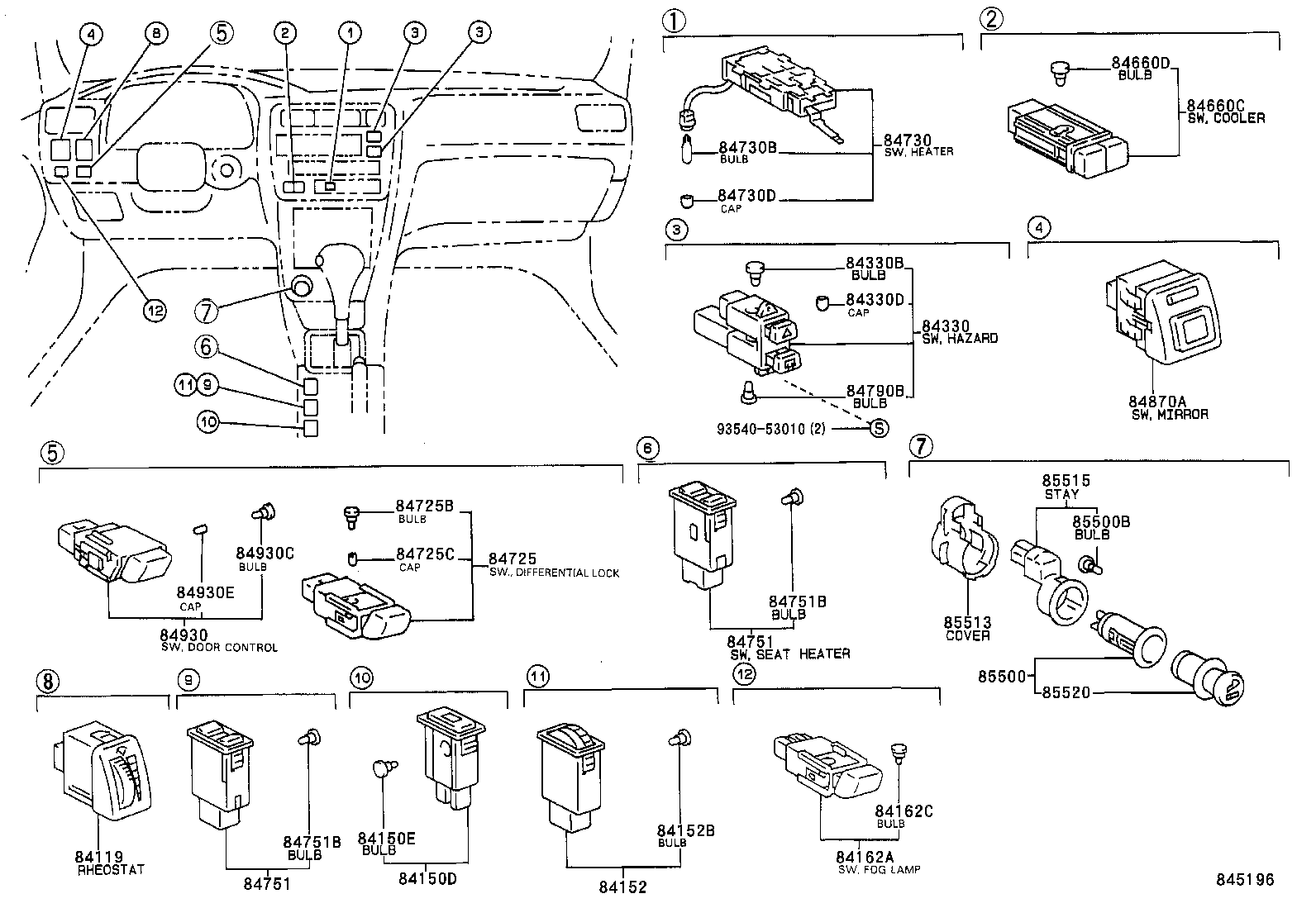 28610-64120 RELAY ASSY, GLOW PLUG product image