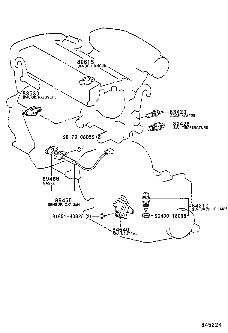 84820-12420 MASTER SWITCH ASSY, POWER WINDOW REGULATOR product image