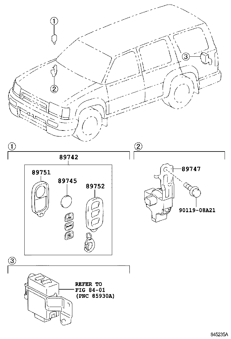 89742-35010 TRANSMITTER, DOOR CONTROL product image