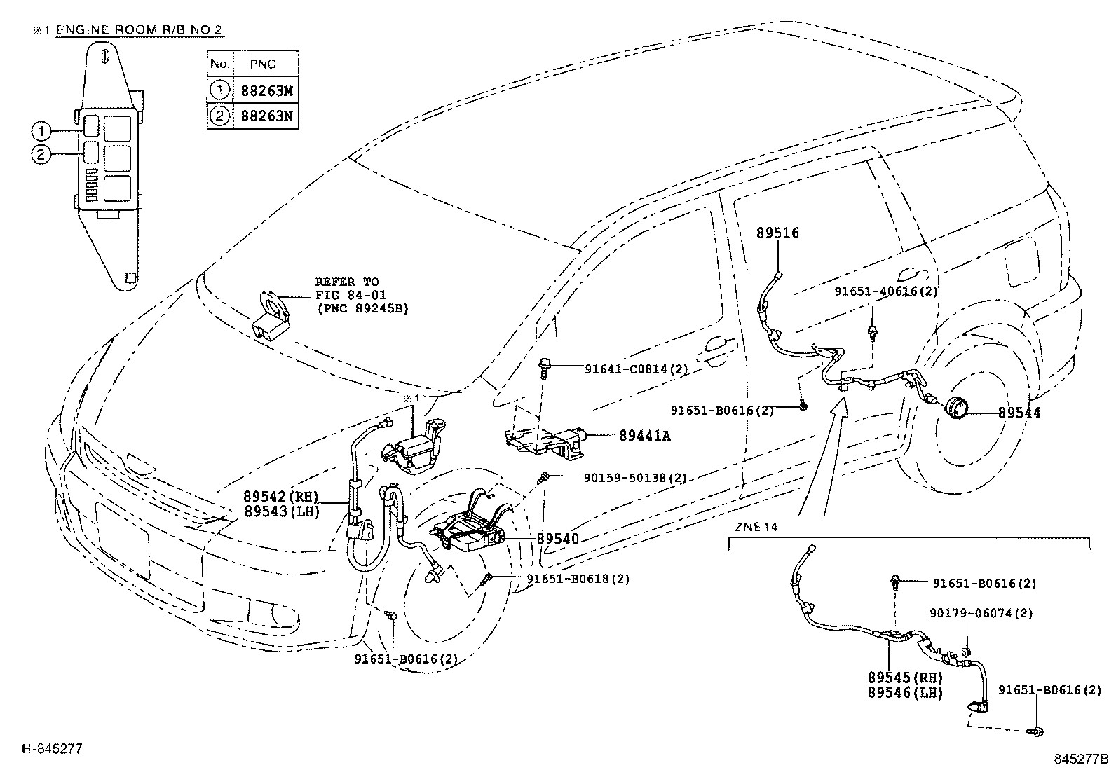 89545-68010 SENSOR, SPEED, REAR RH product image