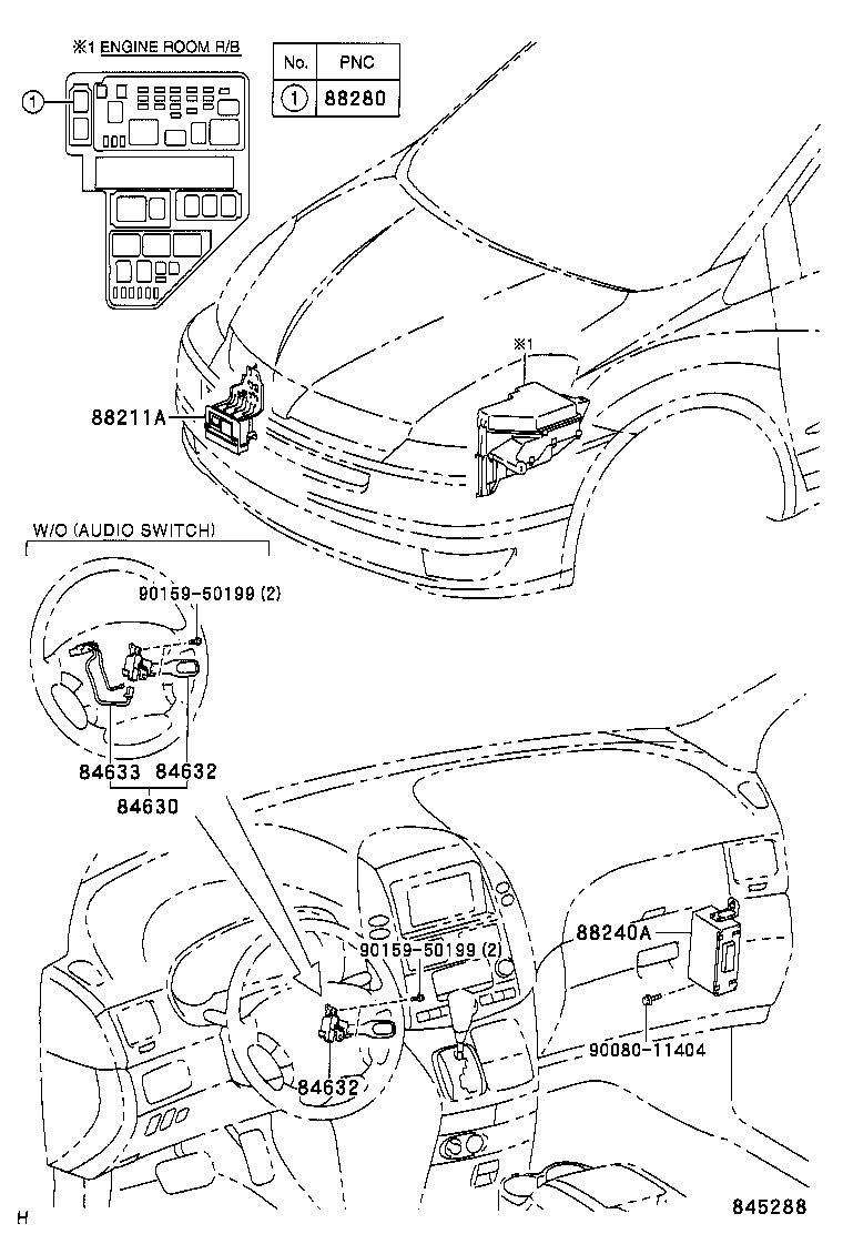 84630-08021 SWITCH ASSY, CRUISE CONTROL MAIN product image
