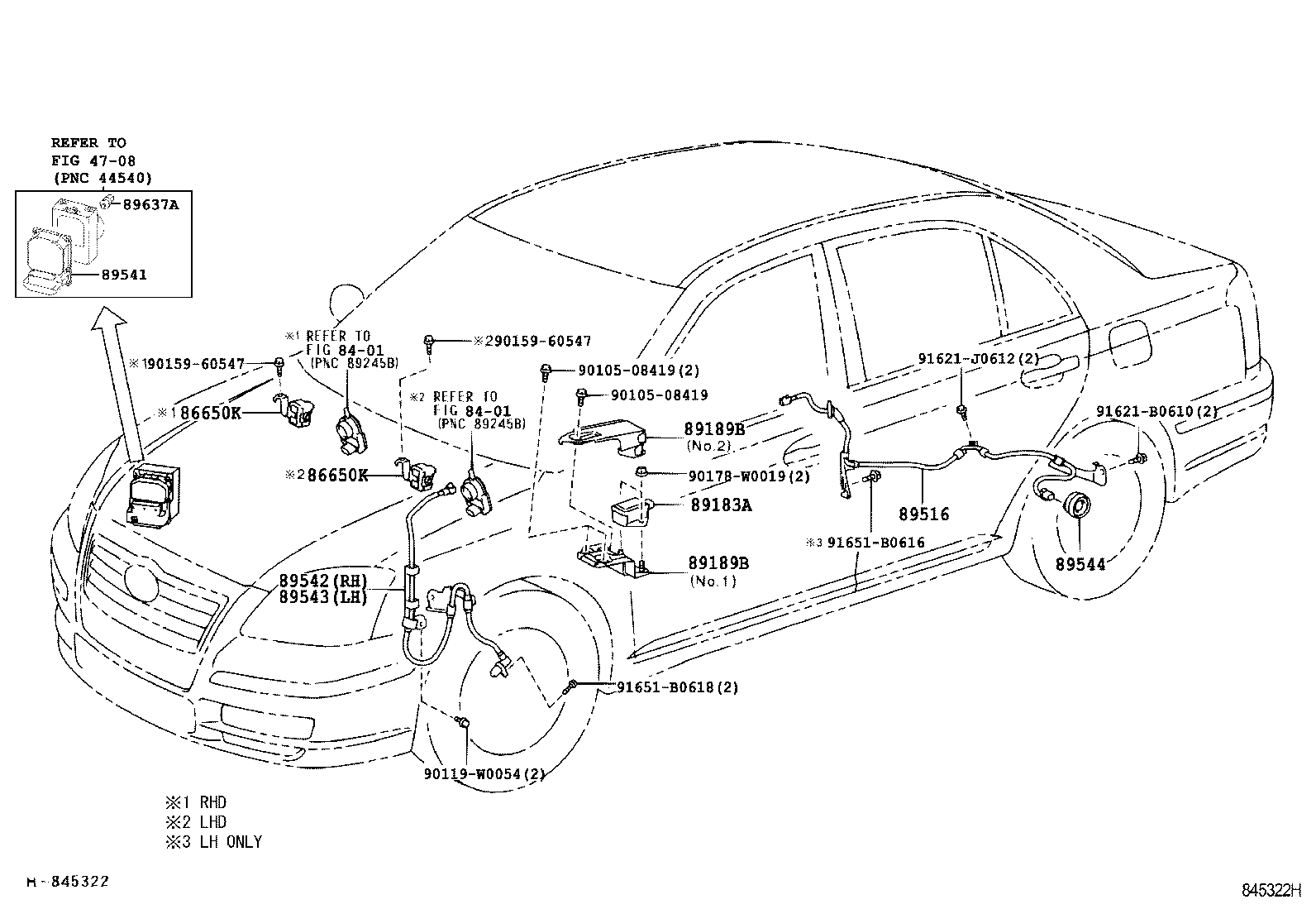 89516-05010 WIRE, SKID CONTROL SENSOR product image