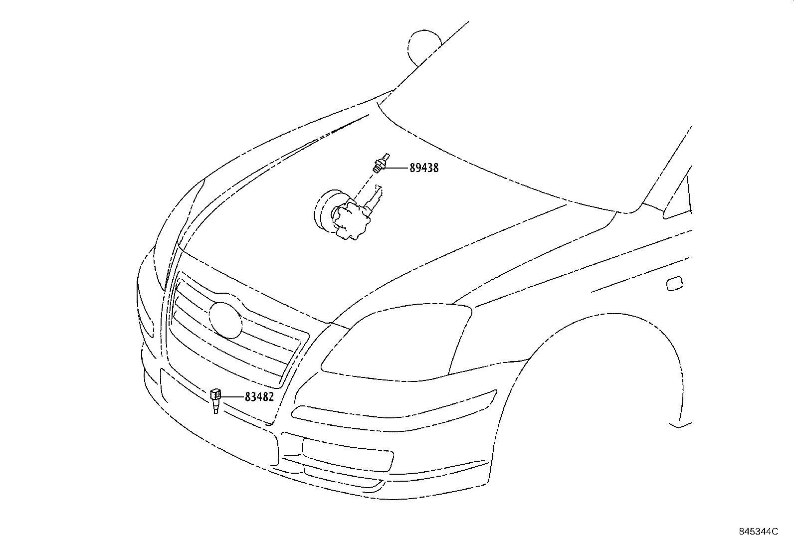 84790-05100 SWITCH ASSY, REAR WINDOW DEFOGGER product image