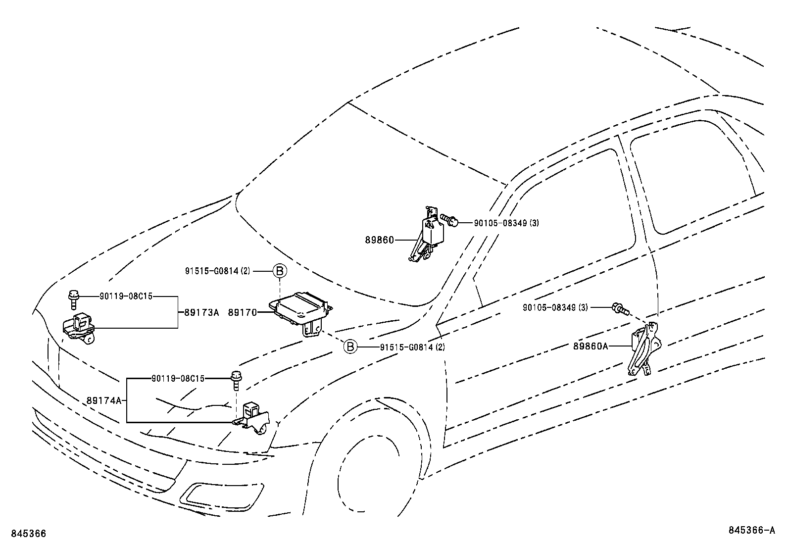 89170-07131 SENSOR ASSY, AIR BAG product image