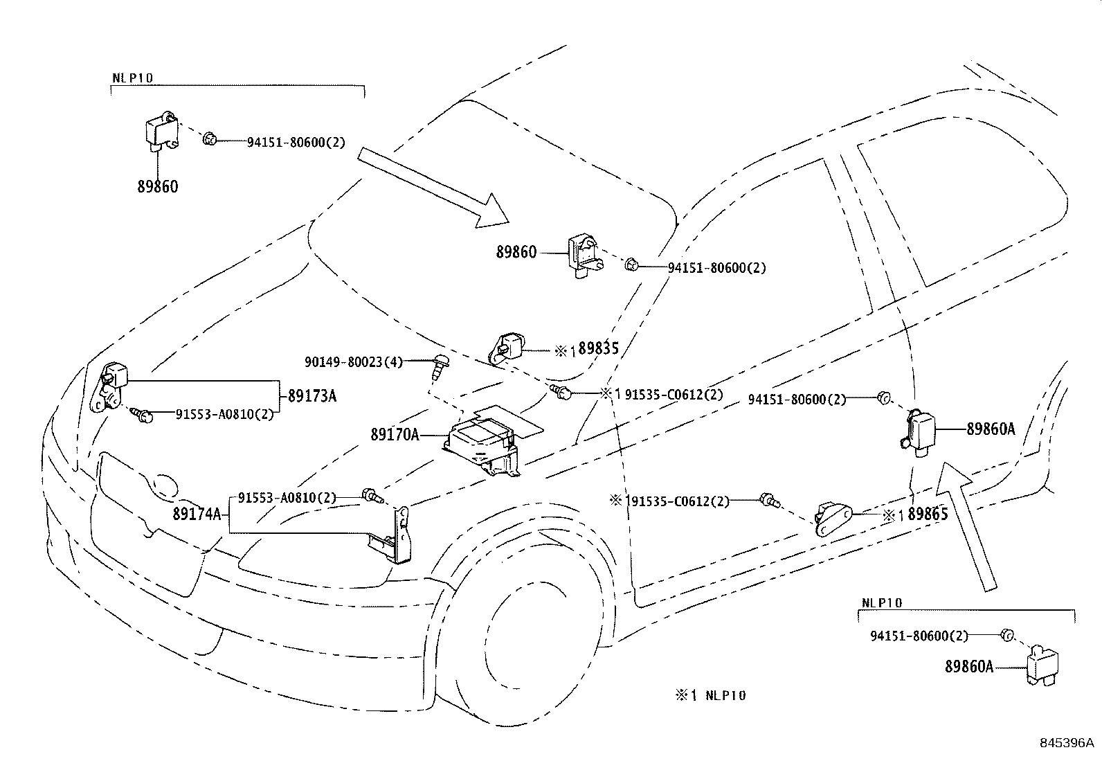 89170-0D070 COMPUTER ASSY, AIR BAG product image