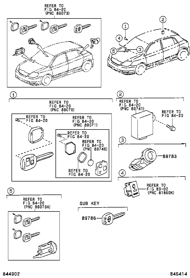 84243-02020 SWITCH, THEFT WARNING COURTESY product image